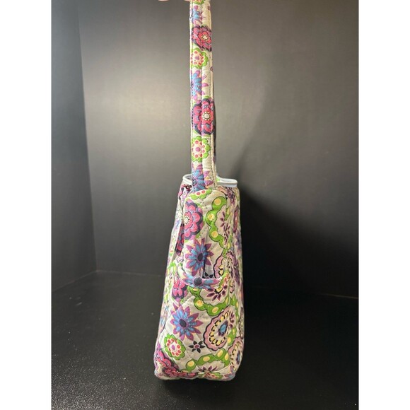 Unbranded Quilted Cotton Shoulder Bag – Multicolor Floral Medallion - Picture 3 of 10